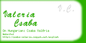 valeria csaba business card