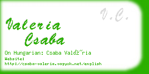 valeria csaba business card